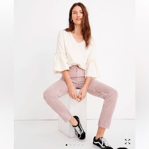 Madewell The High-Rise Slim Boyjean in Luca Stripe 26 2 crop spring summer